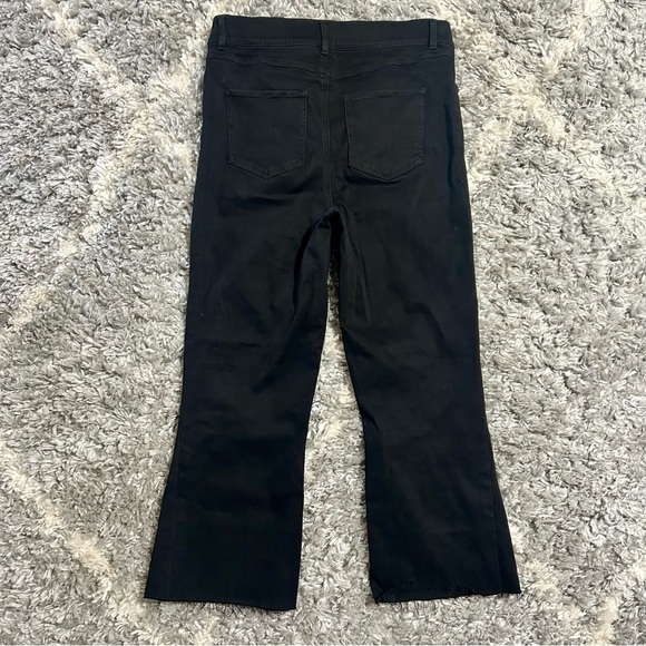 Spanx The Perfect High Rise Cropped Flare Jeans in Black sz XL - Picture 4 of 4